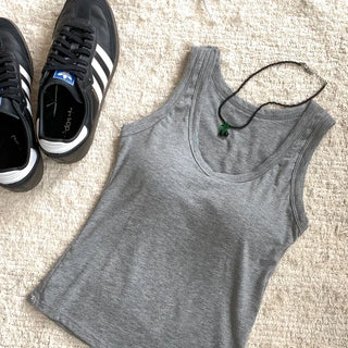 Ronnie Basic Plain Side Breast Cover Cup Sleeveless Bralette