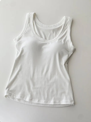Ronnie Basic Plain Side Breast Cover Cup Sleeveless Bralette