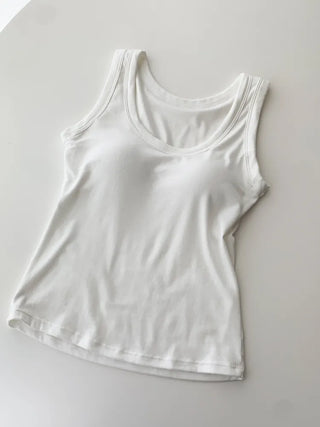 Ronnie Basic Plain Side Breast Cover Cup Sleeveless Bralette