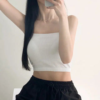 Cool Summer Wireless Tube Tops, Swimwear Innerwear, Sleeveless Cup Tops, Bralettes