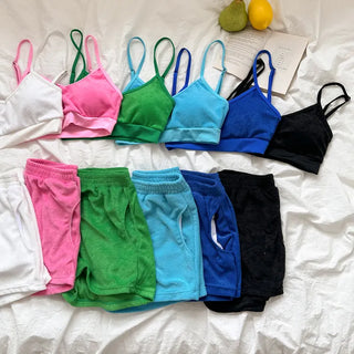 Soft Terry Towel Elastic Waist Wet Show Water Pants Bikini Swimsuit