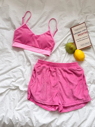 Soft Terry Towel Elastic Waist Wet Show Water Pants Bikini Swimsuit