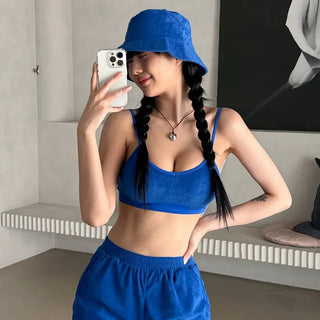 Soft Terry Towel Elastic Waist Wet Show Water Pants Bikini Swimsuit