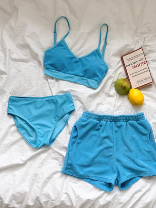 Soft Terry Towel Elastic Waist Wet Show Water Pants Bikini Swimsuit