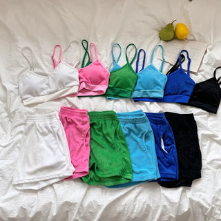 Soft Terry Towel Elastic Waist Wet Show Water Pants Bikini Swimsuit