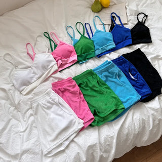 Soft Terry Towel Elastic Waist Wet Show Water Pants Bikini Swimsuit