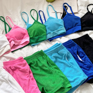 Soft Terry Towel Elastic Waist Wet Show Water Pants Bikini Swimsuit