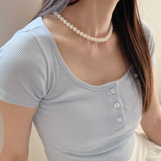 Pastel Round Gemstone Necklace Collection