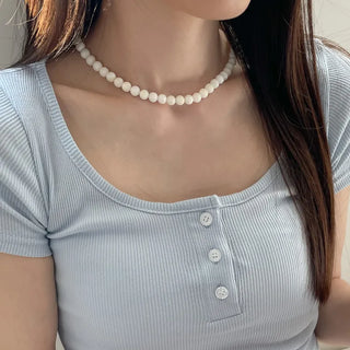 Pastel Round Gemstone Necklace Collection
