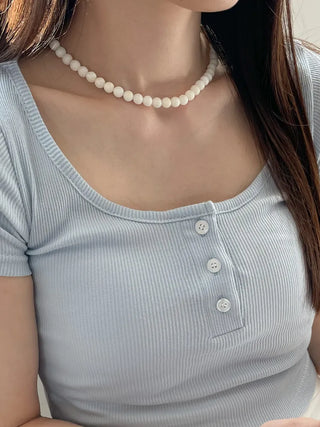 Pastel Round Gemstone Necklace Collection