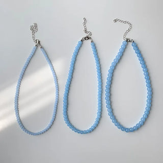 Pastel Round Gemstone Necklace Collection
