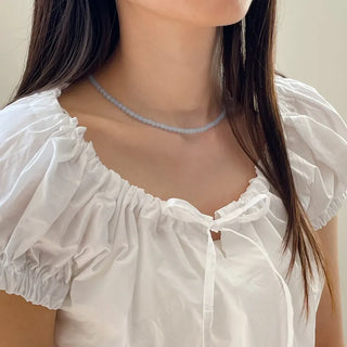 Pastel Round Gemstone Necklace Collection