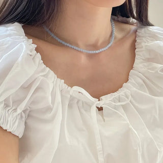 Pastel Round Gemstone Necklace Collection