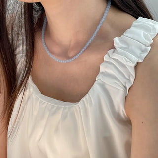 Pastel Round Gemstone Necklace Collection