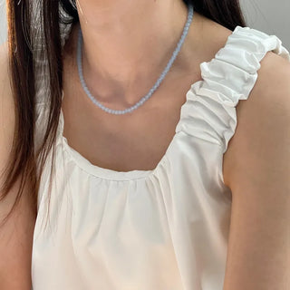 Pastel Round Gemstone Necklace Collection
