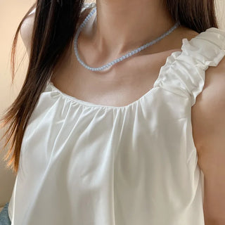 Pastel Round Gemstone Necklace Collection