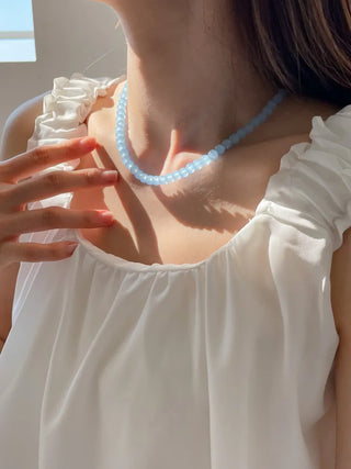 Pastel Round Gemstone Necklace Collection