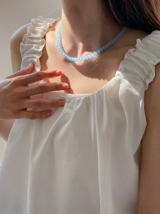 Pastel Round Gemstone Necklace Collection