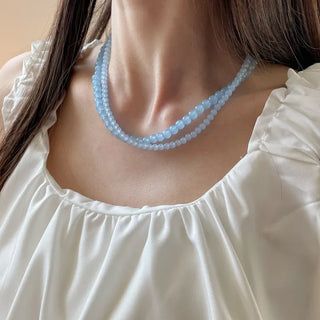 Pastel Round Gemstone Necklace Collection