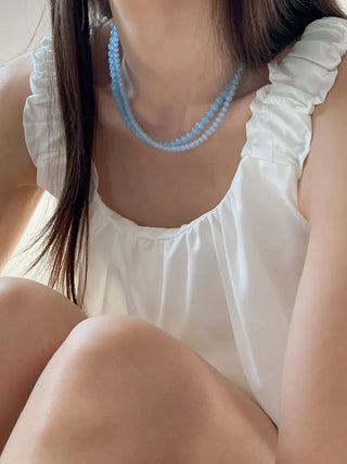 Pastel Round Gemstone Necklace Collection