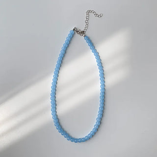 Pastel Round Gemstone Necklace Collection