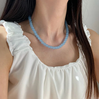 Pastel Round Gemstone Necklace Collection