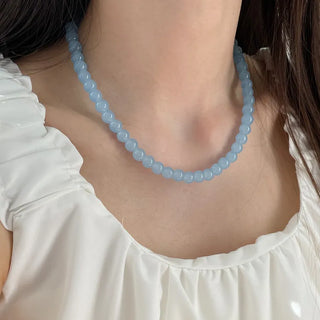 Pastel Round Gemstone Necklace Collection