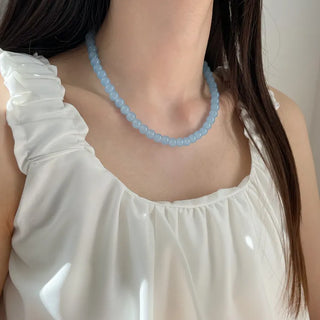 Pastel Round Gemstone Necklace Collection