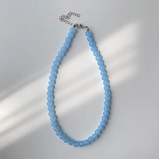 Pastel Round Gemstone Necklace Collection