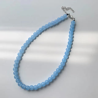 Pastel Round Gemstone Necklace Collection