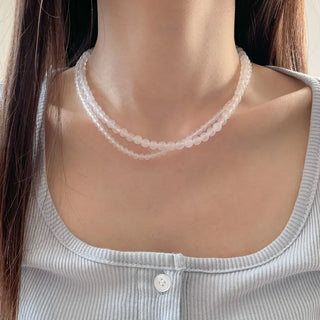 Pastel Round Gemstone Necklace Collection