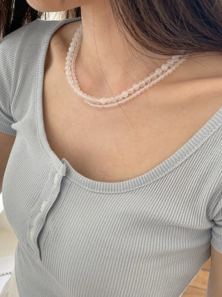Pastel Round Gemstone Necklace Collection