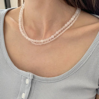 Pastel Round Gemstone Necklace Collection