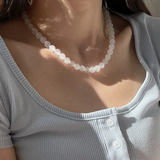 Pastel Round Gemstone Necklace Collection
