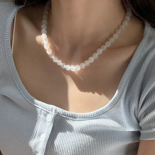 Pastel Round Gemstone Necklace Collection