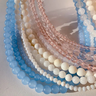 Pastel Round Gemstone Necklace Collection