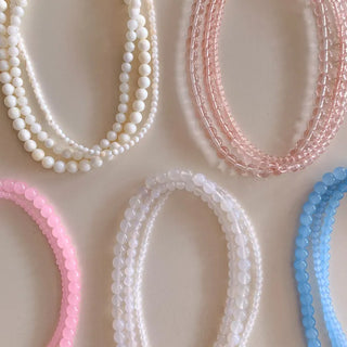 Pastel Round Gemstone Necklace Collection