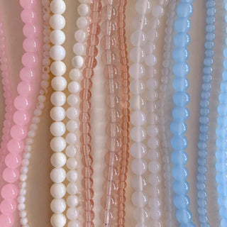 Pastel Round Gemstone Necklace Collection