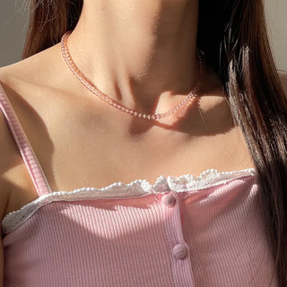 Pastel Round Gemstone Necklace Collection