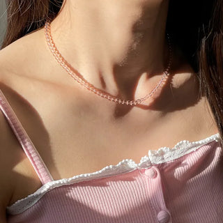 Pastel Round Gemstone Necklace Collection