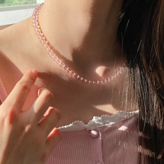 Pastel Round Gemstone Necklace Collection