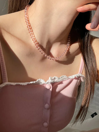 Pastel Round Gemstone Necklace Collection