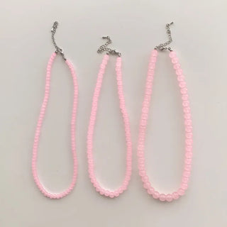 Pastel Round Gemstone Necklace Collection