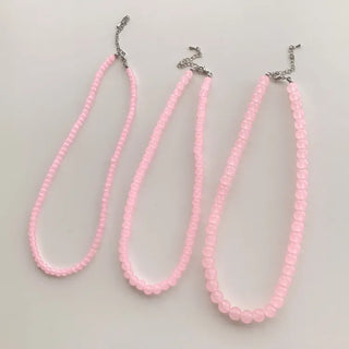 Pastel Round Gemstone Necklace Collection