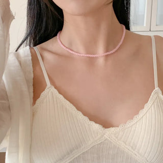 Pastel Round Gemstone Necklace Collection