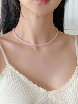 Pastel Round Gemstone Necklace Collection