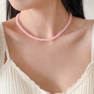 Pastel Round Gemstone Necklace Collection