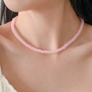 Pastel Round Gemstone Necklace Collection