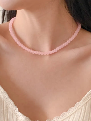 Pastel Round Gemstone Necklace Collection