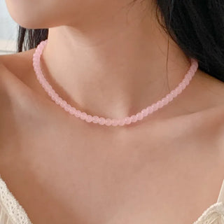 Pastel Round Gemstone Necklace Collection